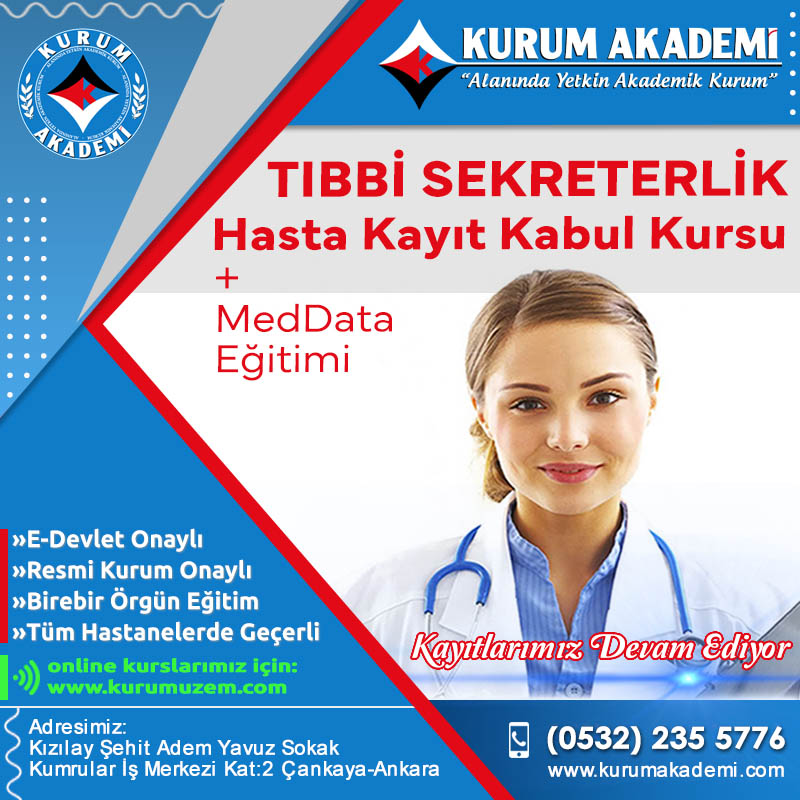 Tıbbi sekreterlik Kursu Ankara, online ve örgün tıbbi sekreterlik kursları Ankara Kızılay